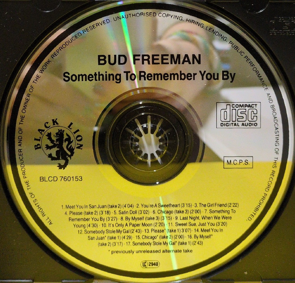 Bud Freeman - Something To Remember You By - 1991 - BLCD760153 - Used - EX - CDs