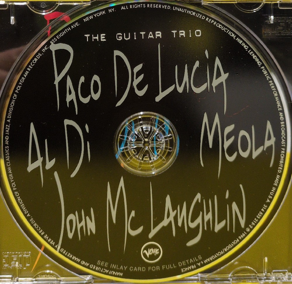 Paco De Lucía, Al Di Meola, John McLaughlin - The Guitar Trio - 1996 - 314 533 215-2 - Used - EX - CDs