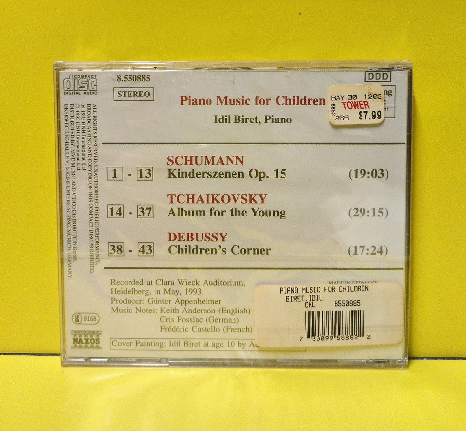 Idil Biret, Schumann, Tchaikovsky, Debussy - Piano Music For Children - 1993 - 8.550885 - New - Sealed - CDs - Germany Import
