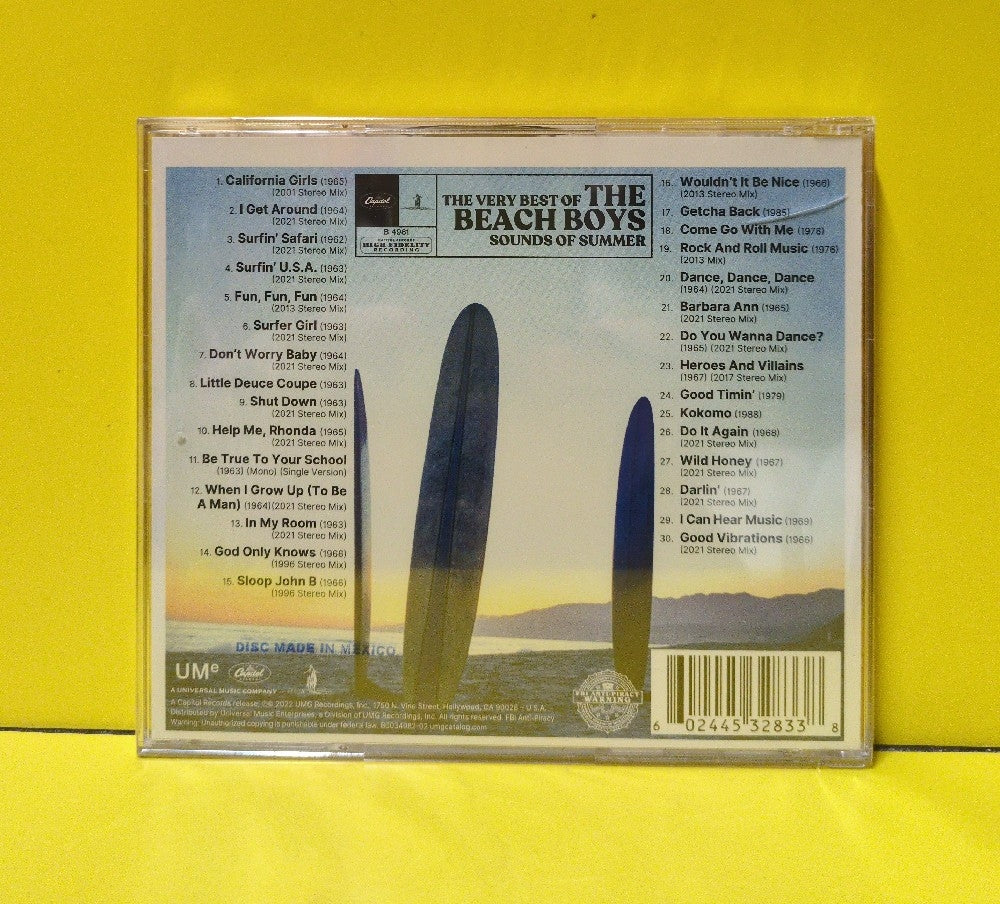 The Beach Boys - Sounds Of Summer (The Very Best Of The Beach Boys) - 2022 - B0034982-02 - New - Sealed - CDs - Reissue - 60th Anniversary Edition