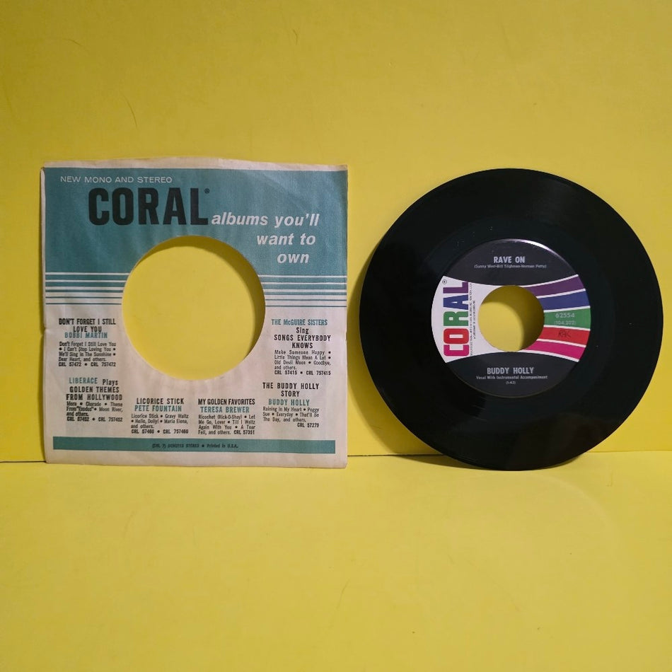 Buddy Holly  - Early In The Morning / Rave On - 62554 - Used - EX - Vinyl