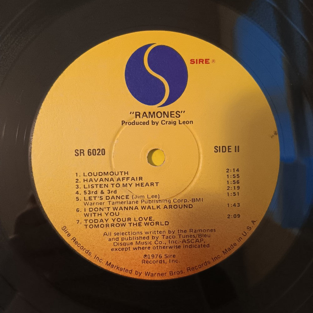 Ramones - Ramones Self Titled - 1978 - SR 6020 - Used - VG++ - Vinyl