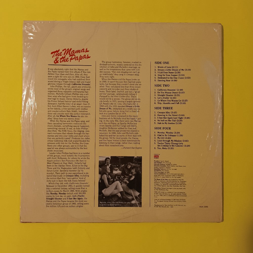Mamas & The Papas  - Mamas & The Papas Self Titled - 1987 - Time Life MSM 35084 - Used - Sealed - Vinyl