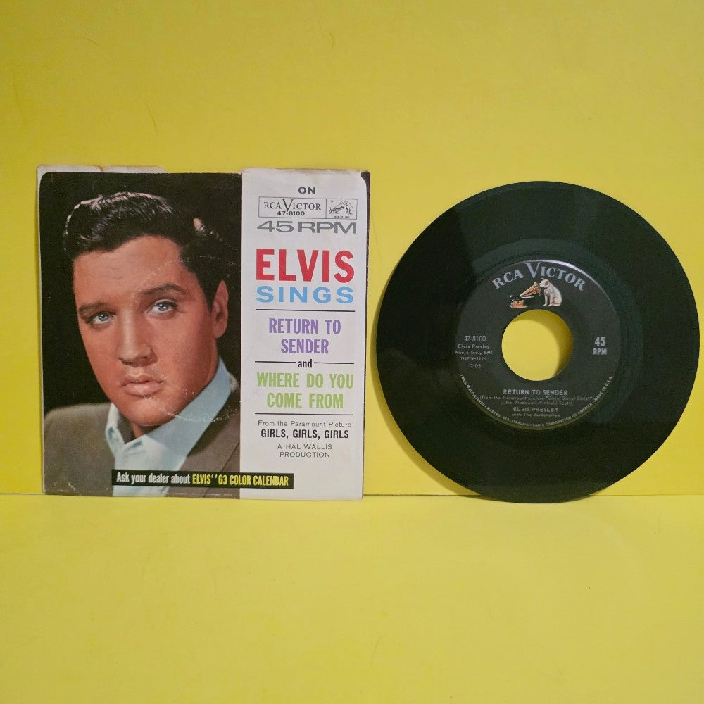 Elvis Presley  - Retur To Sender - 1962 - 47-8100 - Used - VG++ - Vinyl