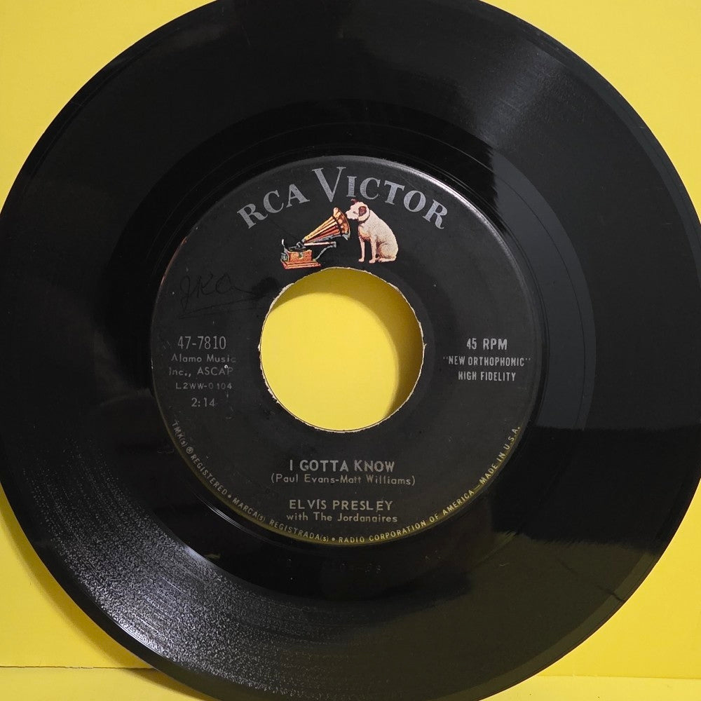 Elvis Presley  - Are You Lonesome To- Night? - 1960 - 47-7810 - Used - VG++ - Vinyl