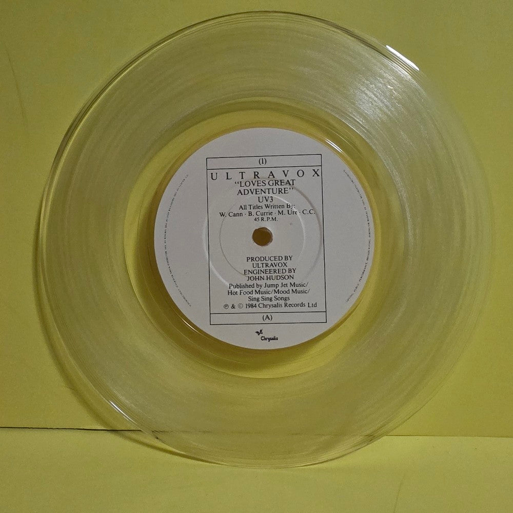 Ultravox  - Love's Great Adventure (Extended Version) Clear Vinyl  - 1984 - UV3 - Used - NM - Vinyl
