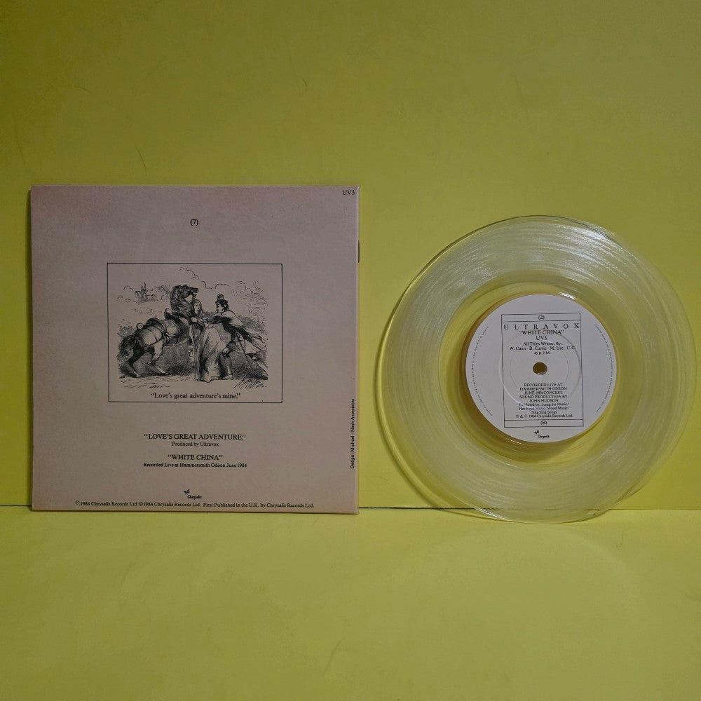 Ultravox  - Love's Great Adventure (Extended Version) Clear Vinyl  - 1984 - UV3 - Used - NM - Vinyl