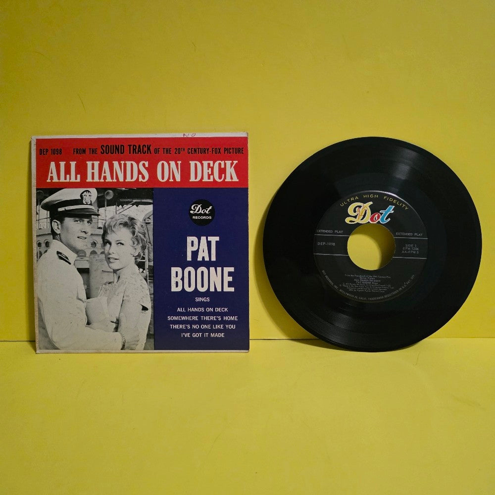 Pat Boone - All Hands On Deck - 1957 - DEP 1098 - Used - VG++ - Vinyl