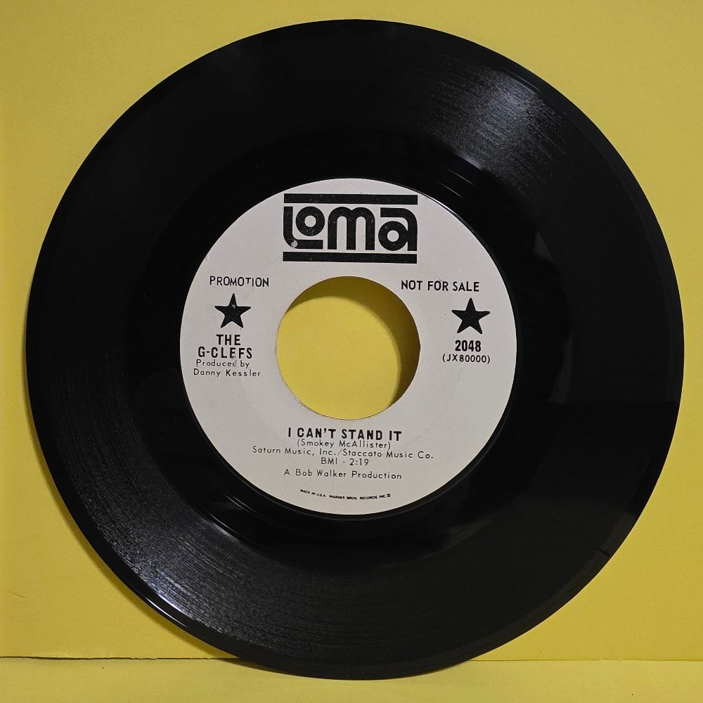The G-Clefs - I Can't Stand It / The Whirlwind / Rare Promo  - 1966 - 2048 - Used - VG+ - Vinyl