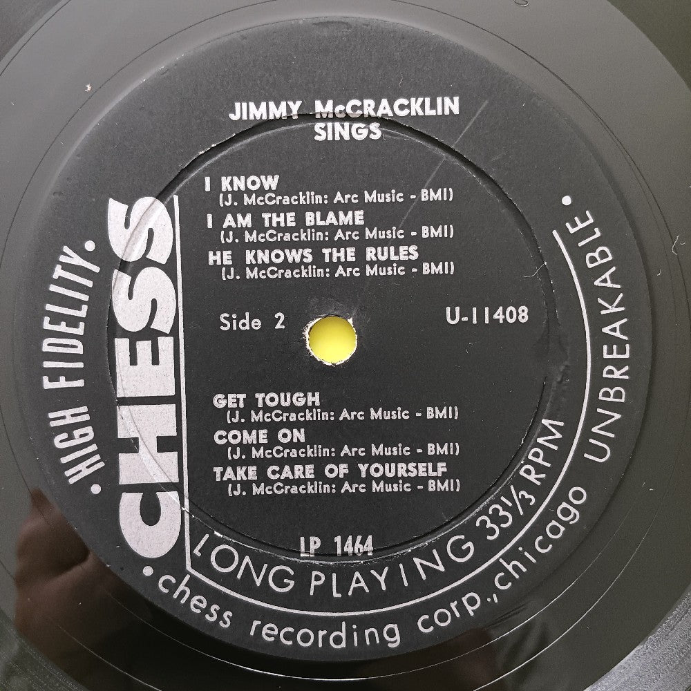 Jimmy McCracklin - Jimmy McCracklin Sings OG - 1962 - Chess Lp 1464 - Used - VG+ - Vinyl