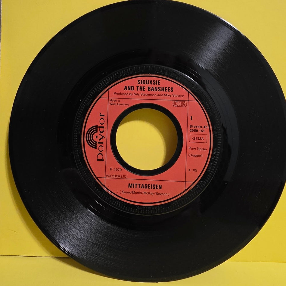 Siouxsie And The Banshees  - Mittageisen 7" Germany  - 1979 - 2959 151 - Used - EX - Vinyl