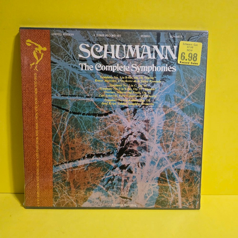 Ernest Ansermet, Carl Schuricht, Josef Krips - Schumann The Complete Symphonies - 1974 - SQN-143/3 - New - Sealed - Vinyl