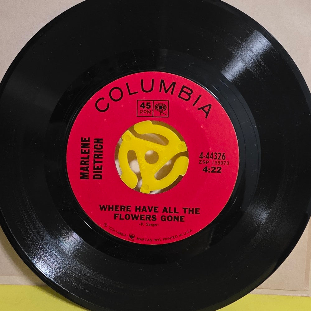 Marlene Dietrich  - Where Have All Flowers Gone / Autographed  - 1968 - 4-44326 - Used - EX - Vinyl