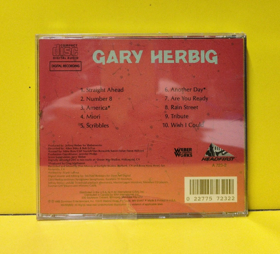Gary Herbig - Gary Herbig - 1988 - A 723-2 - New - Sealed - CDs - Promo