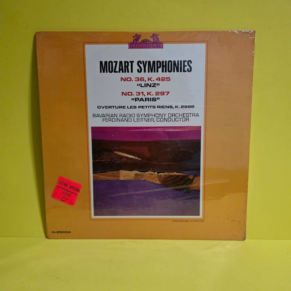 Mozart, Bavarian Radio Symphony, Ferdinand Leitner  - Symphonies No.36,K425 Linz,No.31,K 297 Paris - HS-25034 - New - Sealed - Vinyl