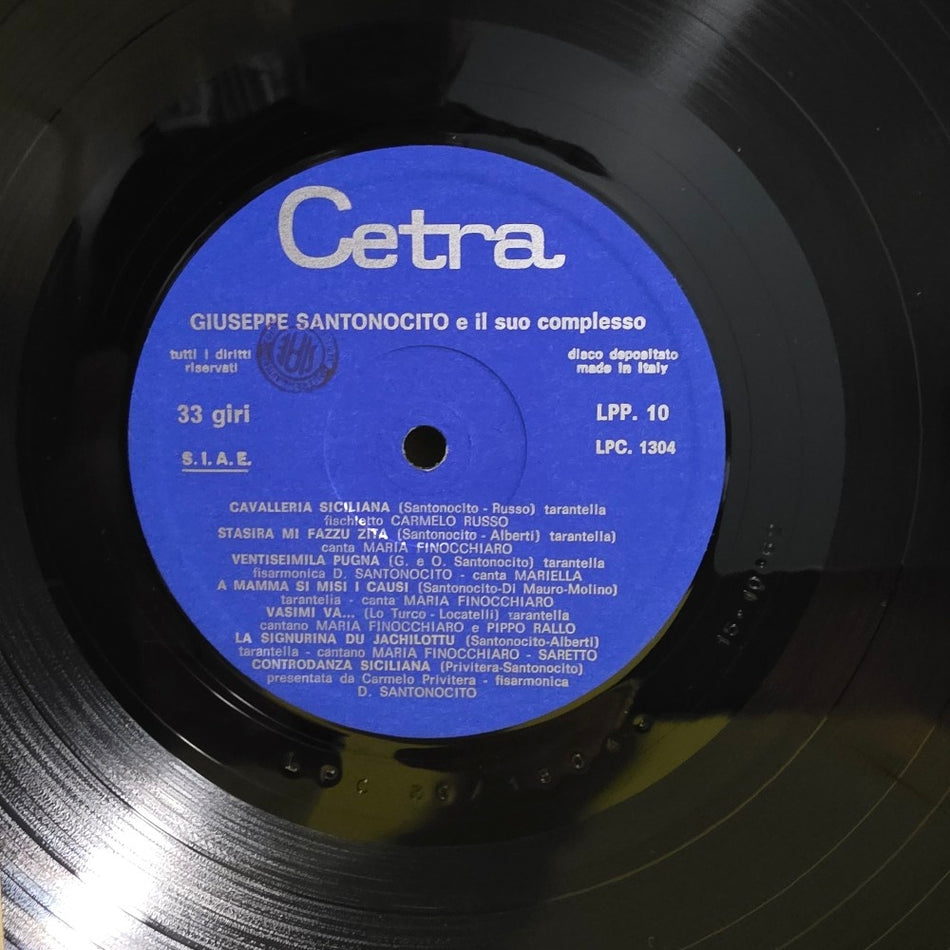 Giuseppe Santonocito - Folklore Siciliano Vol.2 - LPP. 10 - Used - VG+ - Vinyl