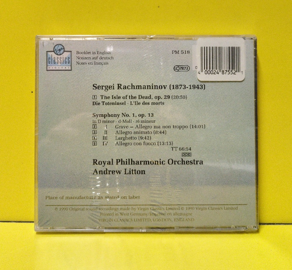 Sergei Rachmaninov, Royal Philharmonic Orchestra, Andrew Litton - Symphony No. 1/ The Isle Of The Dead - 0777 7595472 2 - New - Sealed - CDs - Germany Import