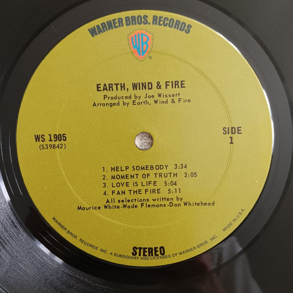 Earth Wind & Fire - Earth Wind And Fire / Self Titled OG GREEN - 1971 - WS 1905 - Used - VG+ - Vinyl