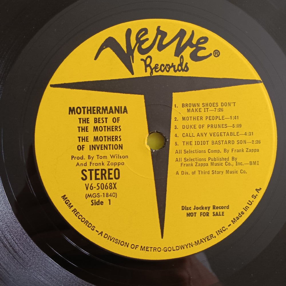 Mothers Of Invention - Mothermania The Best Of The Mothers PROMO - 1969 - V6-5068X - Used - VG+ - Vinyl