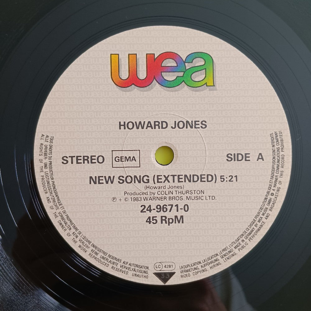 Howard Jones - New Song GERMANY - 1983 - 24-9671-0 - Used - VG - Vinyl