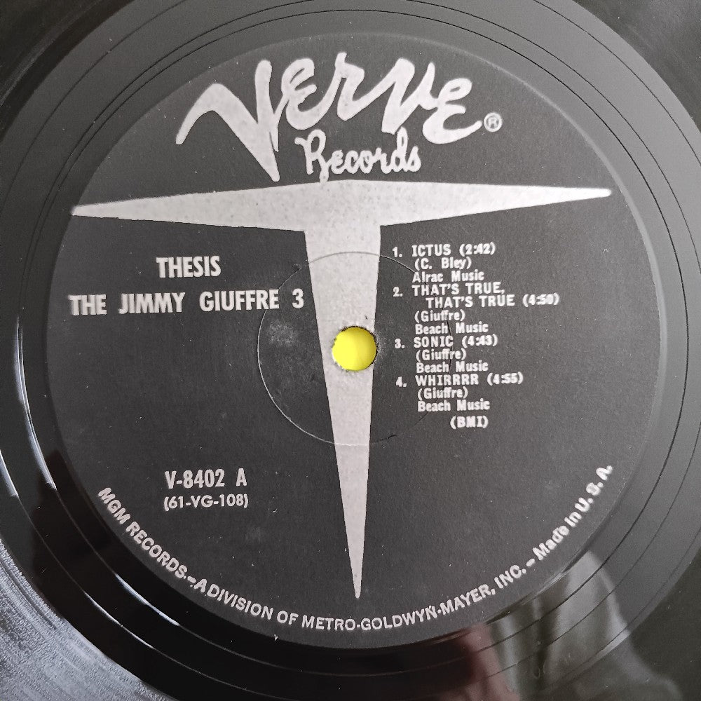 The Jimmy Giuffre  - Thesis OG MONO - 1961 - V-8402 - Used - VG++ - Vinyl