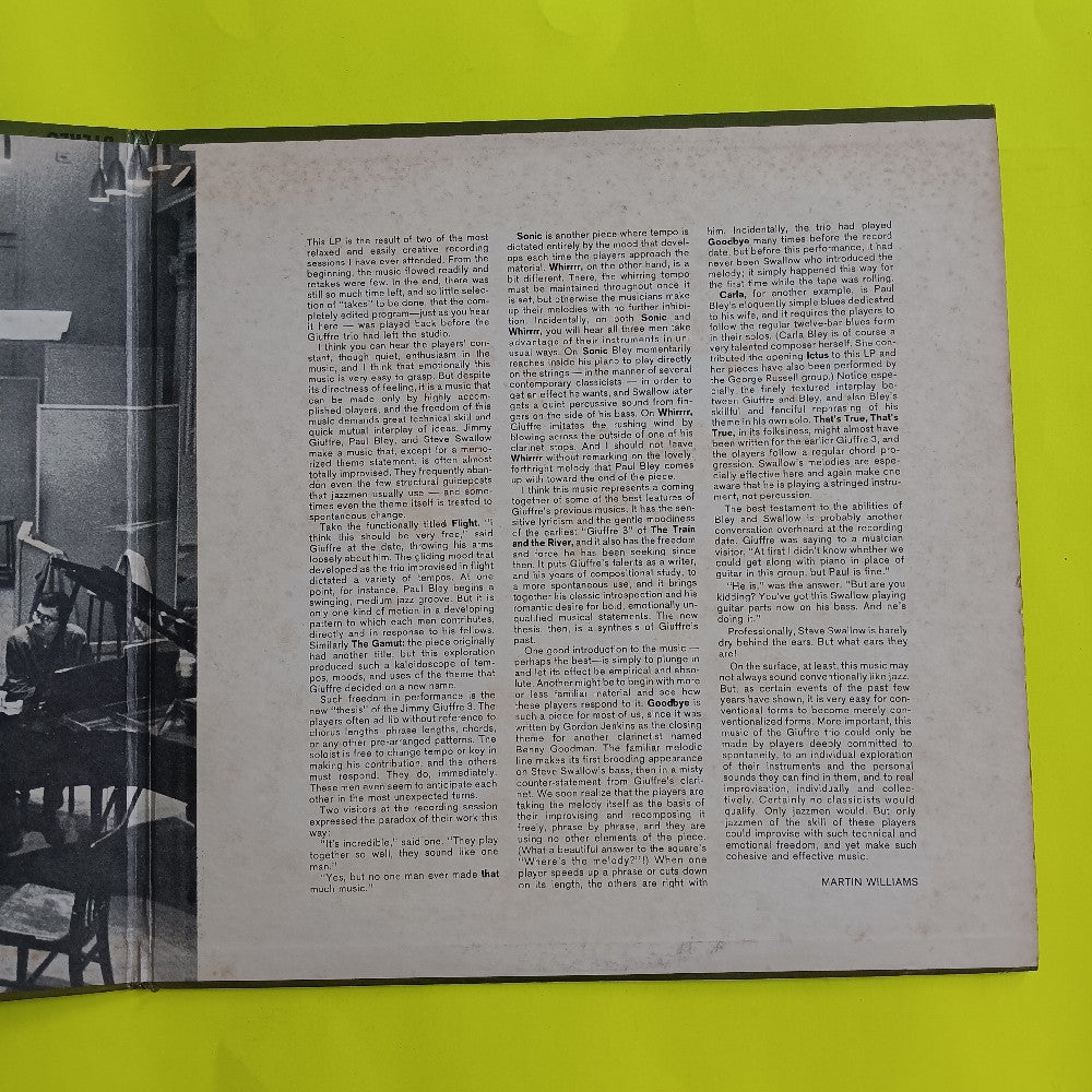 The Jimmy Giuffre  - Thesis OG MONO - 1961 - V-8402 - Used - VG++ - Vinyl