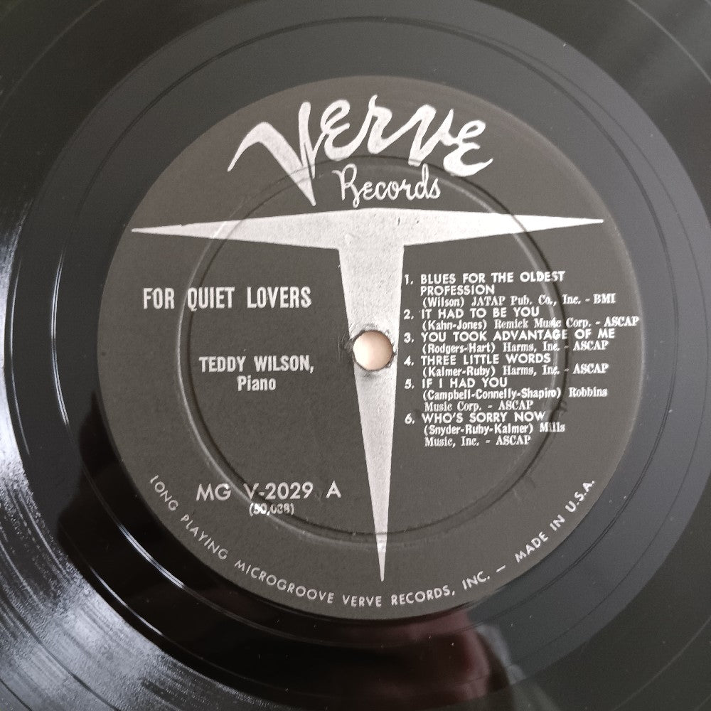 Teddy Wilson - For Quiet Lovers MONO - 1956 - MG V-2029 - Used - VG++ - Vinyl