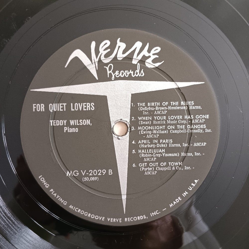 Teddy Wilson - For Quiet Lovers MONO - 1956 - MG V-2029 - Used - VG++ - Vinyl