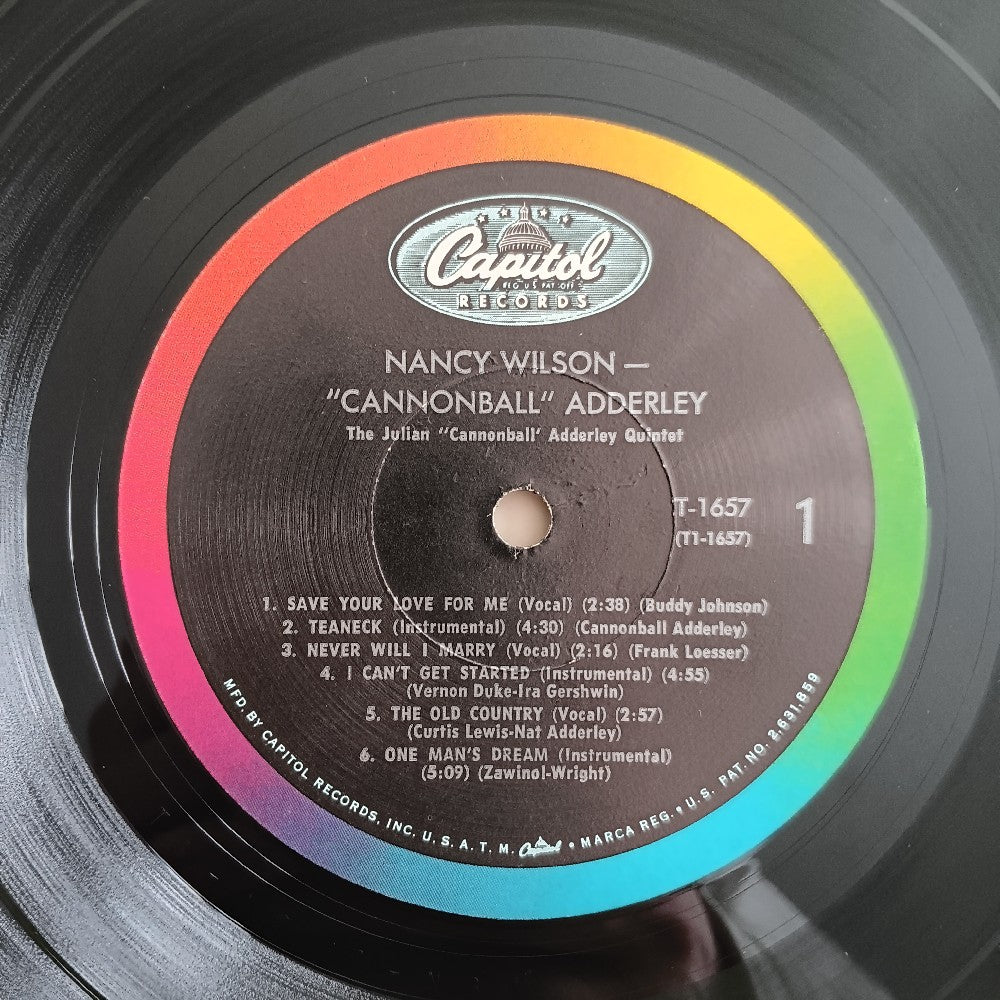 Nancy Wilson / Cannonball Adderley - Self Titled OG MONO - 1962 - T-1657 - Used - VG++ - Vinyl
