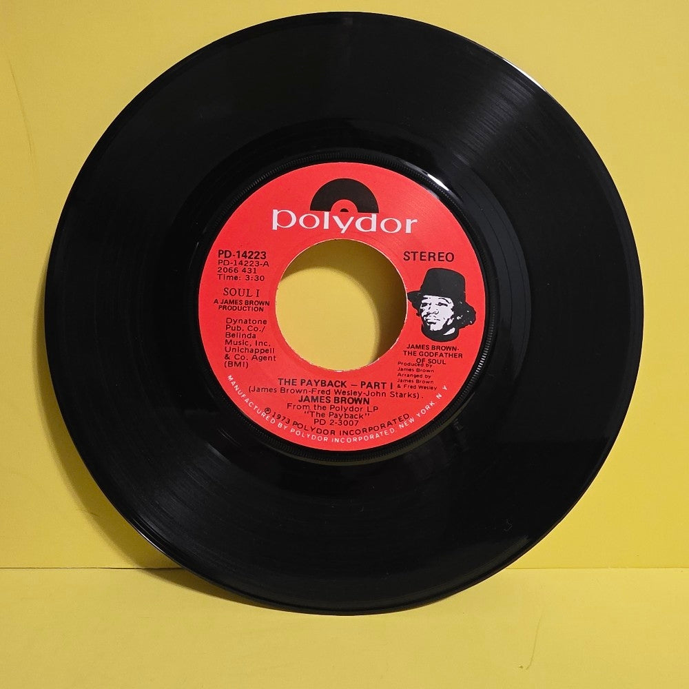 James Brown  - The Payback 7" - 1973 - PD-14223 - Used - EX - Vinyl