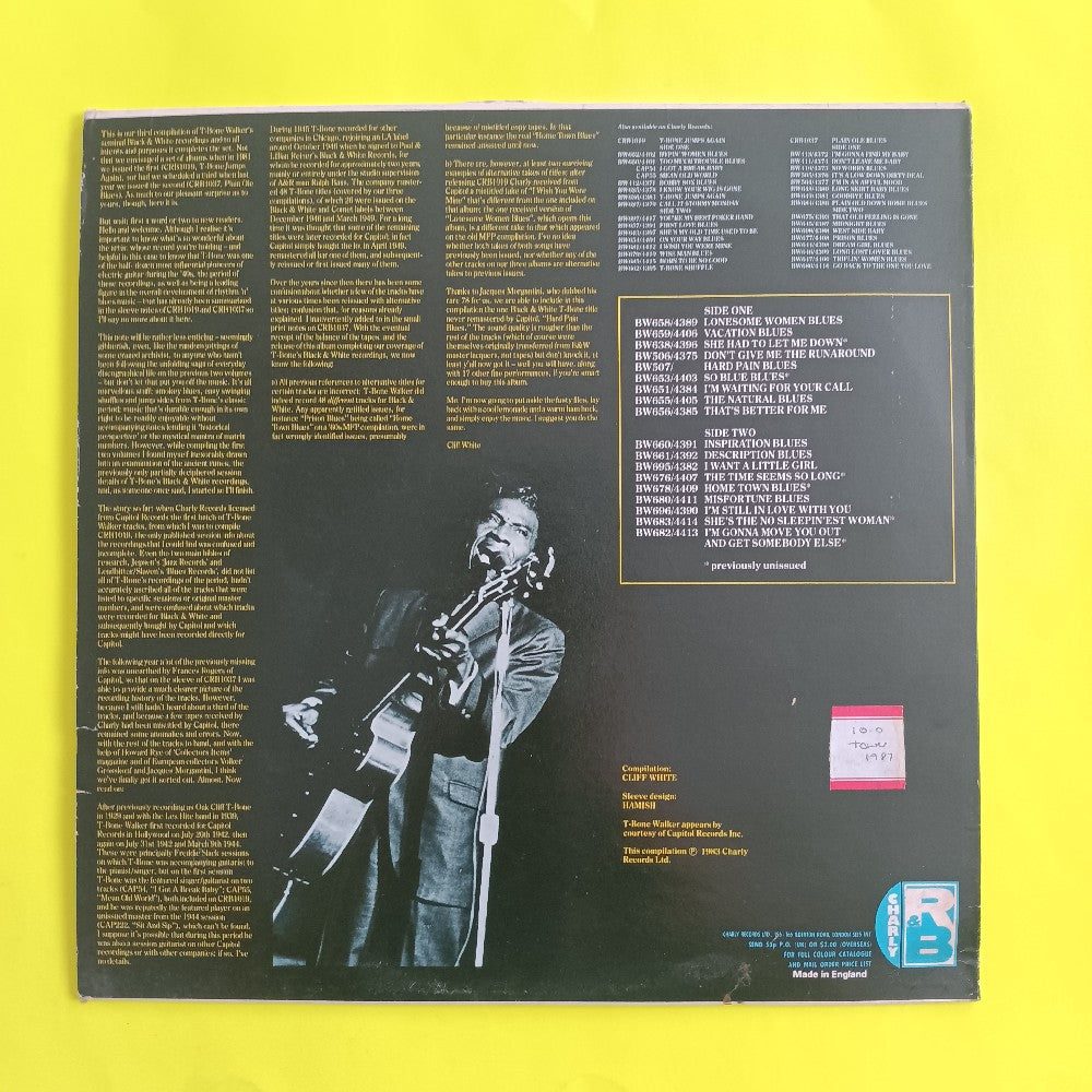 T-Bone Walker - The Natural Blues UK - 1983 - CRB 1057 - Used - VG++ - Vinyl