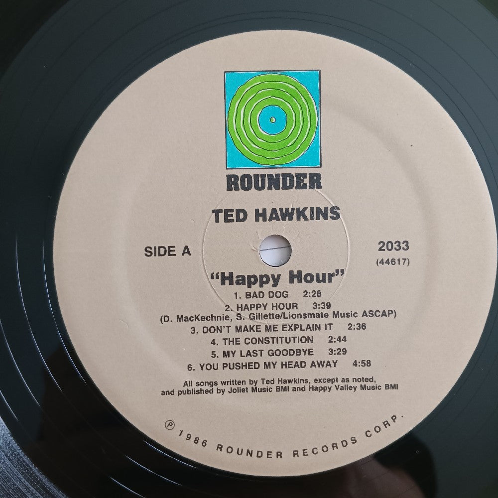 Ted Hawkins - Happy Hour SHRINK - 1986 - Rounder 2033 - Used - EX - Vinyl