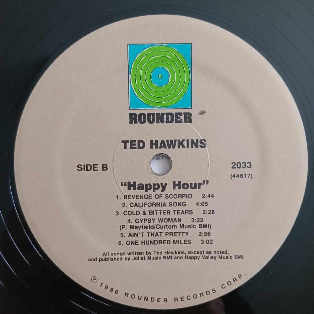 Ted Hawkins - Happy Hour SHRINK - 1986 - Rounder 2033 - Used - EX - Vinyl