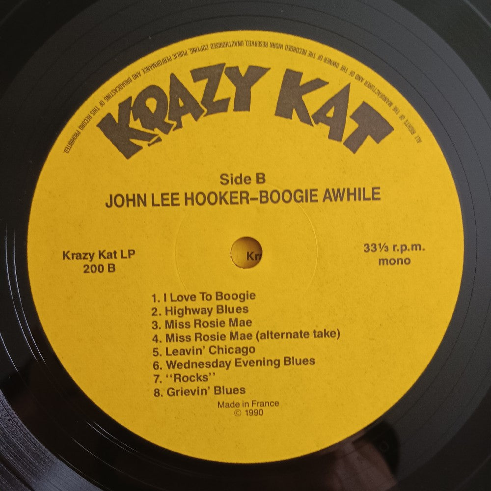John Lee Hooker - Boogie Awhile UK - 1990 - KK200 - Used - VG++ - Vinyl