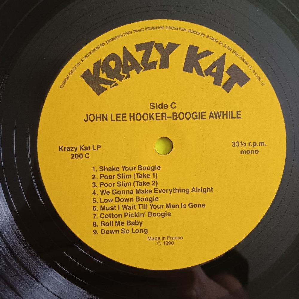 John Lee Hooker - Boogie Awhile UK - 1990 - KK200 - Used - VG++ - Vinyl