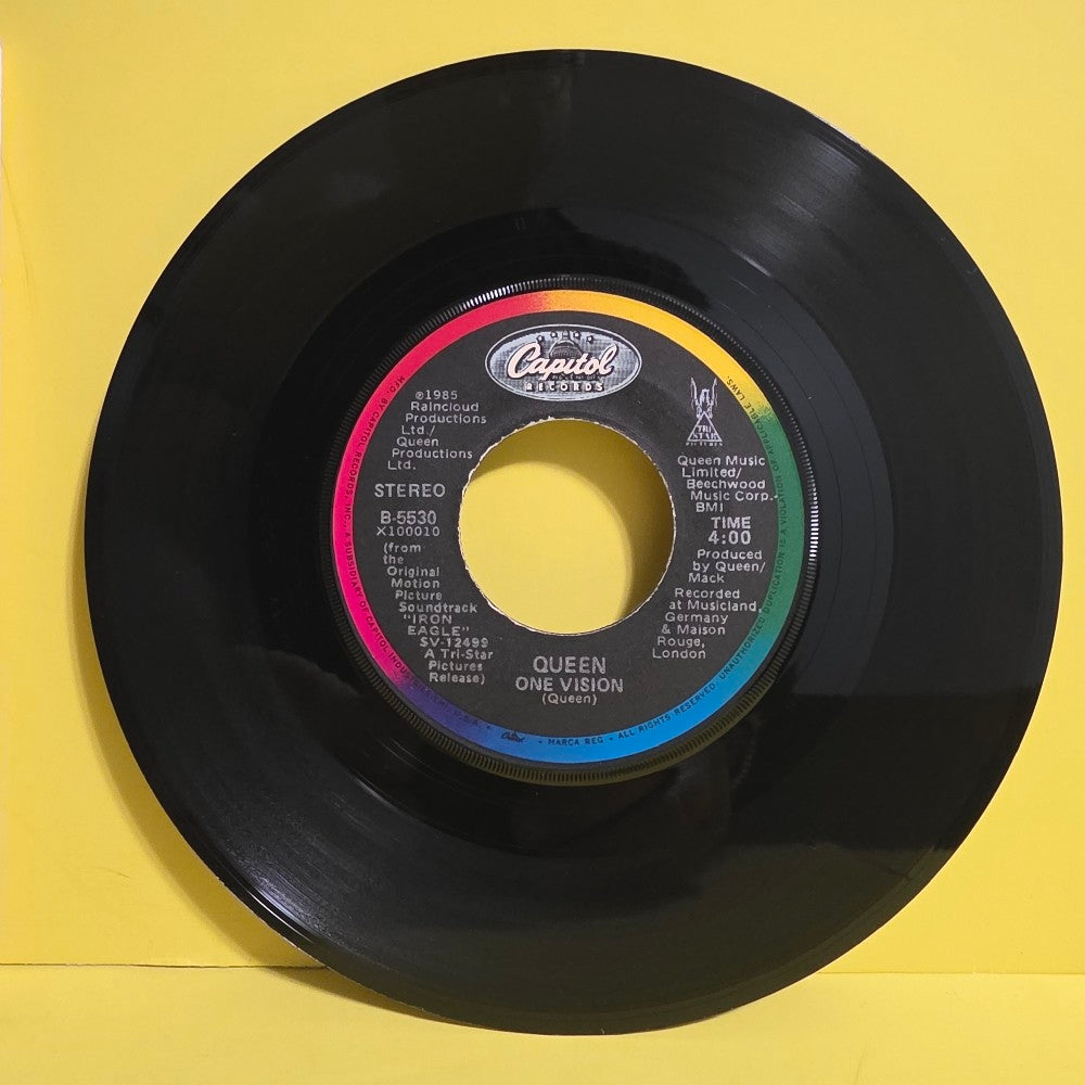 Queen - One Vision 7" - 1985 - B-5530 - Used - VG++ - Vinyl
