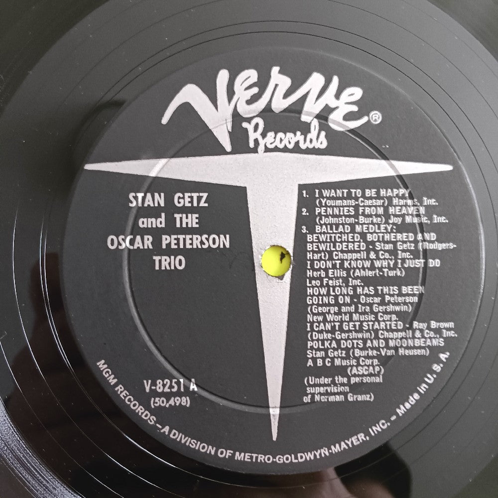 Stan Getz - And The Oscar Peterson Trio DG MONO - V-8251 - Used - VG++ - Vinyl
