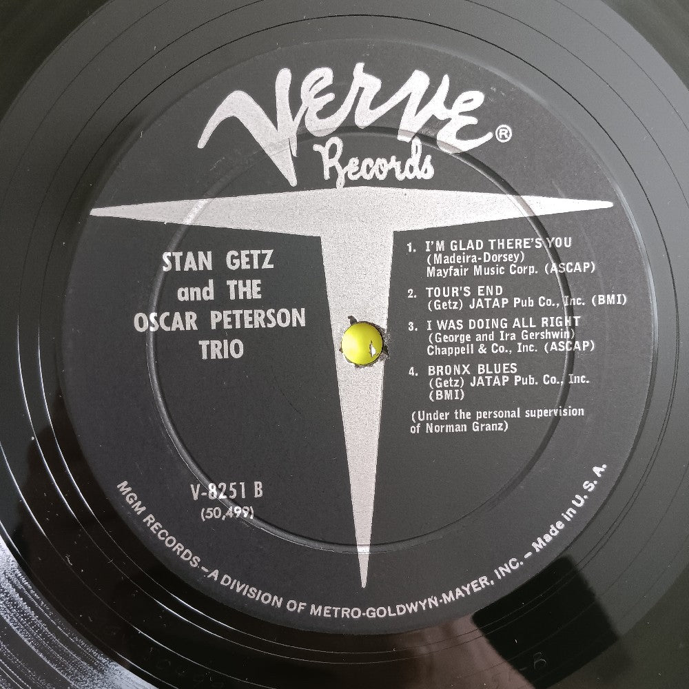 Stan Getz - And The Oscar Peterson Trio DG MONO - V-8251 - Used - VG++ - Vinyl