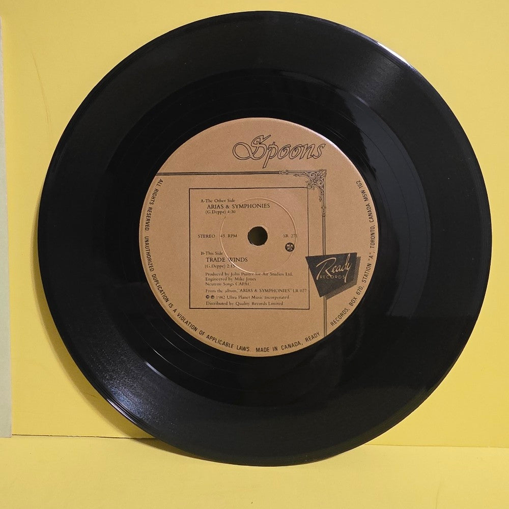 Spoon - Arias & Symphonies 7" - 1982 - SR 271 - Used - VG++ - Vinyl