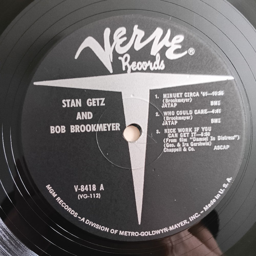 Stan Getz & Bob Brookmeyer - Recorded Fall 1961 MONO - 1961 - V-8418 - Used - VG++ - Vinyl