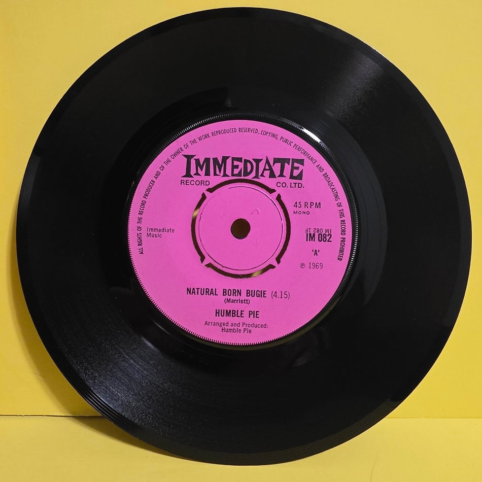 Humble Pie - Natural Born Bugie / Mono 7" UK - 1969 - IM 082 - Used - NM - Vinyl