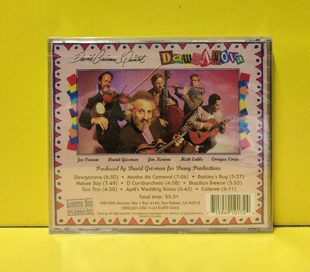 David Grisman Quintet - Dawganova - 1995 - ACD-17 - New - Sealed - CDs