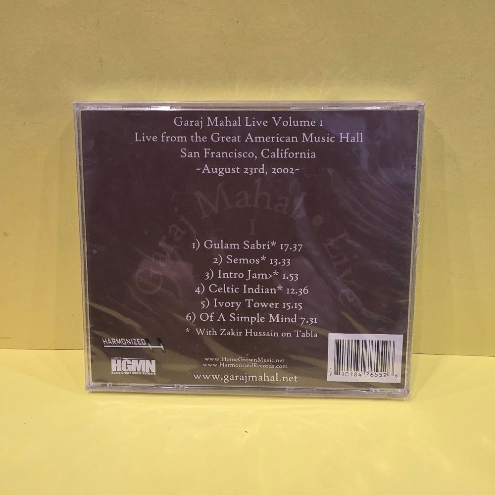 Garaj Mahal - Live Vol.I - 2003 - HAR-006 - New - Sealed - CDs
