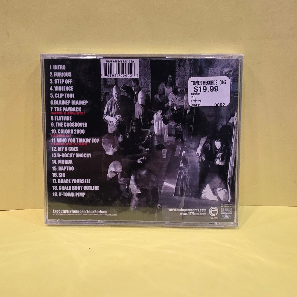 187  - Furious - 2001 - 00002-5 - New - Sealed - CDs