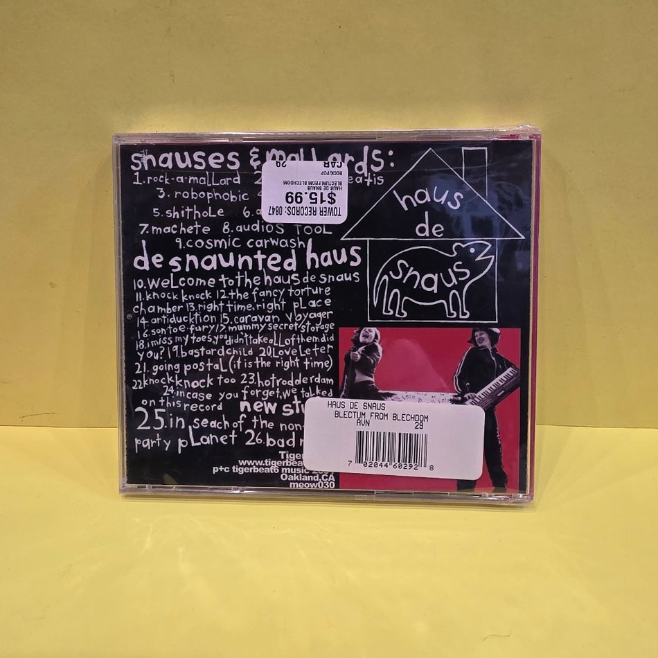 Blectum From Blechdom - Haus De Snaus - 2001 - MEOW030 - New - Sealed - CDs