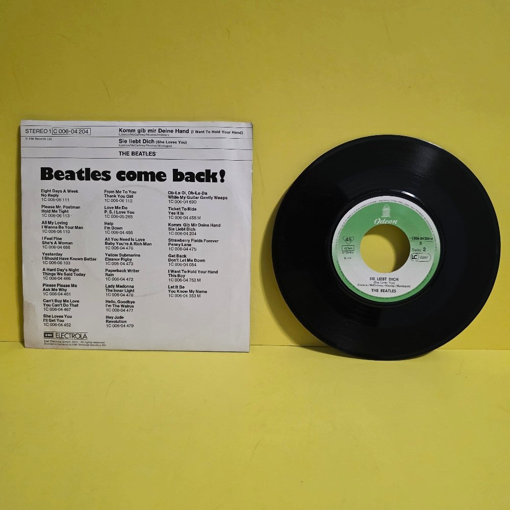 The Beatles  - Tommy, Gibson Mir Deine Hand/ Sie Liebt Dich 7" - 1976 - 1C 006-04 204 - Used - NM - Vinyl