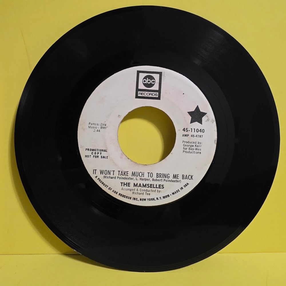 The Mamselles - It Won't Take Much To Bring Me Back 7" Promo  - 1968 - 45-11040 - Used - VG+ - Vinyl
