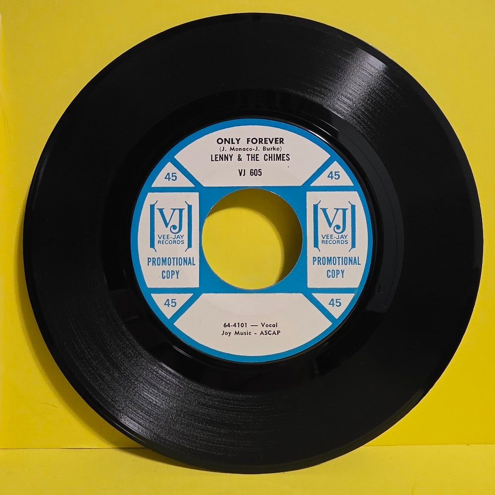 Lenny & The Crimes - Two Times Two / Only Forever 7" Promo  - 1964 - VJ 605 - Used - VG+ - Vinyl
