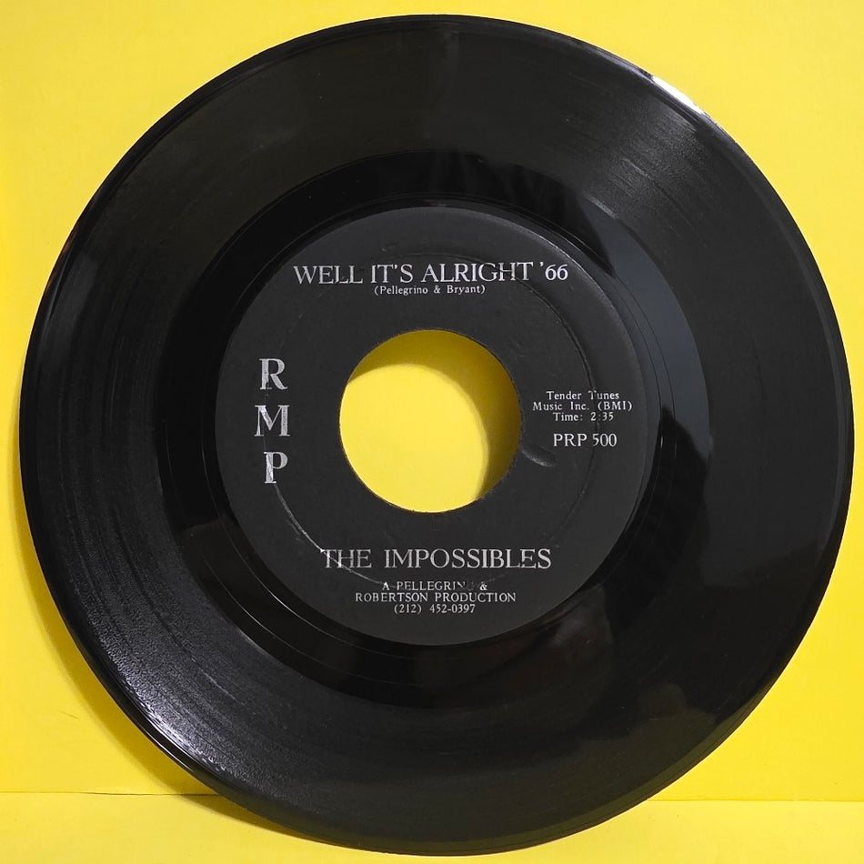 The Impossible  - Well It's Alright '66 / Everywhere I Go. 7" - PRP 501 - Used - VG+ - Vinyl
