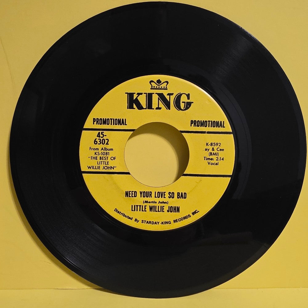 Little Willie John  - Need Your Love So Bad 7" Promo  - 45-6302 - Used - VG+ - Vinyl
